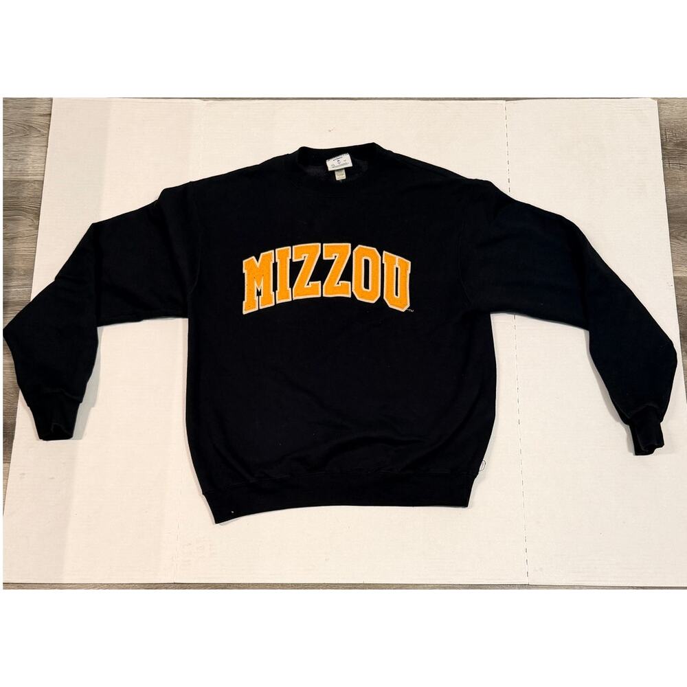 Champion Mizzou Missouri Tigers Crewneck Sweatshirt Black Mens Medium